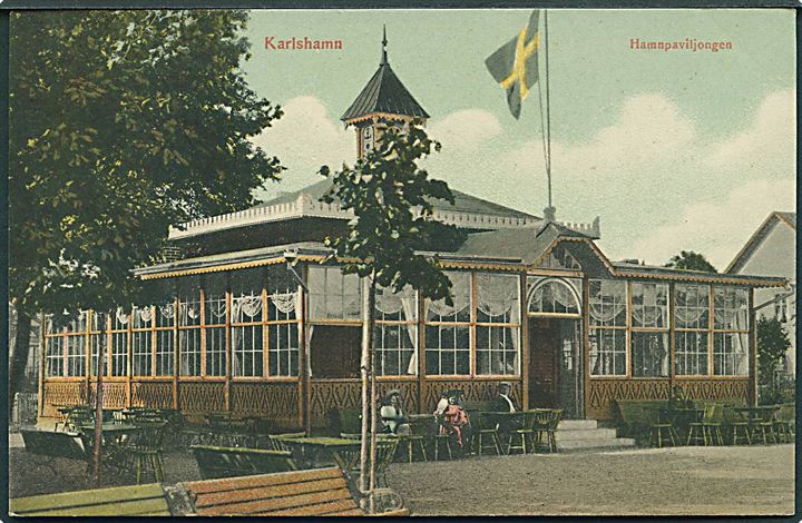 Hamnpavijongen i Karlshamn, Sverige. Arvid Magnusson mo. 115344. 