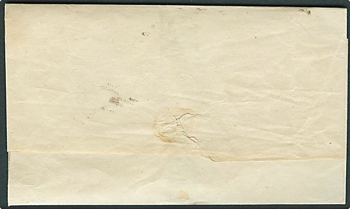 4 sk. Krone/Scepter på landpostbrev med påskrevet “4 ß” under mærke annulleret med antiqua Varde d. 18.10.1870 til Varde. Smukt eksempel på annullering m. bystempel. Daka 1250,-