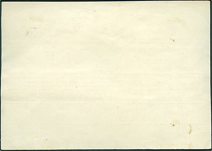 1 kr. Chr. X Postfærge type II (15) på udateret Fragtbrev for 4 læs kalksten (8000 kg) annulleret m. violet stempel Aggersund - Løgstør Færgeri ca. 1925. Enkelte mærker med skader.