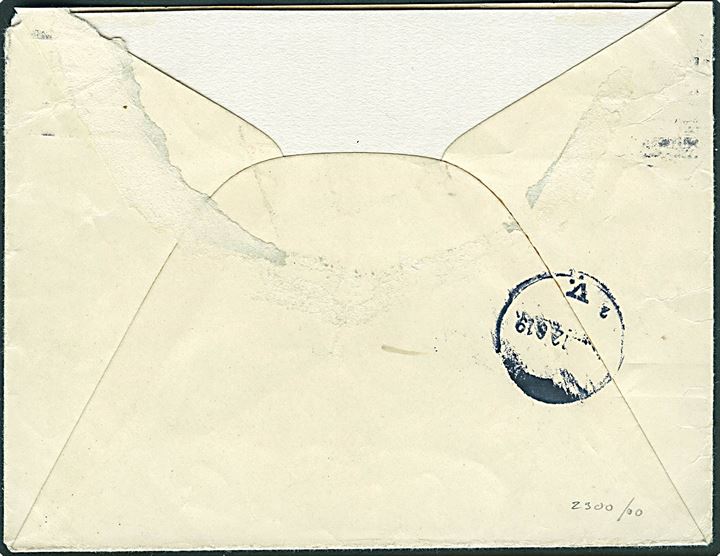 15 øre Chr. X Postfærgemærke matlilla anvendt som frankering på lokalbrev i Kjøbenhavn d. 12.6.1919. Postfærgemærke var gyldig frankering på breve indtil d. 30.9.1919. Sjælden brugsforsendelse. Bagklap mgl.