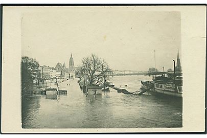 Oversvømmelse af Main Floden i Frankfurt, Februar 1909. Fotokort u/no. 