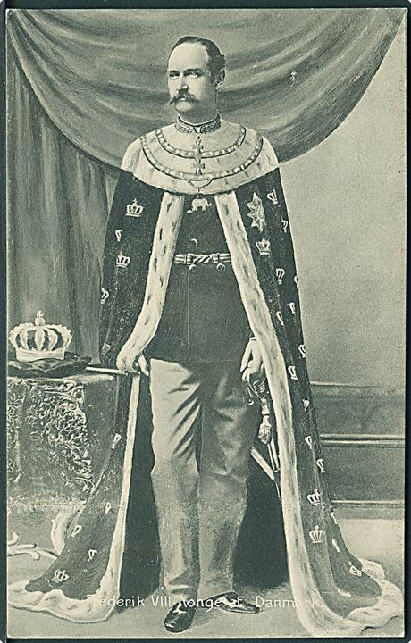 Frederik VIII, Konge af Danmark. Stenders no. 5142. 