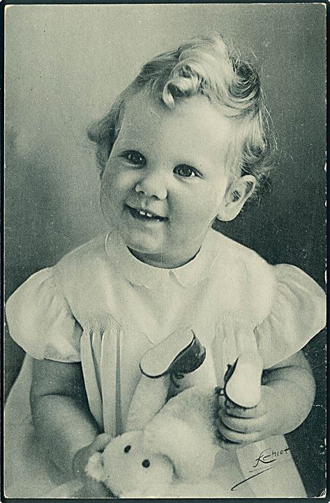 Prinsesse Margrethe som barn. Stenders no. 5. 