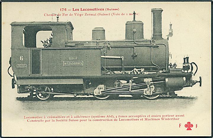 Damplokomotiv fra Schweiz. Collection F. Fleury no.  176. 