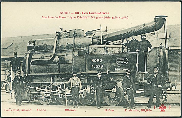 Damplokomotiv fra Frankrig. Type Primitif no. 4579 (Series 4566 à 4585). Collection F. Fleury no. 33. 
