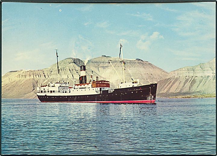 D/S Lyngen, Troms Fylkes Dampskibsselskab ved Svalbard 1961, Norge.  Knut Aúne no. F - 1118 - 2. 
