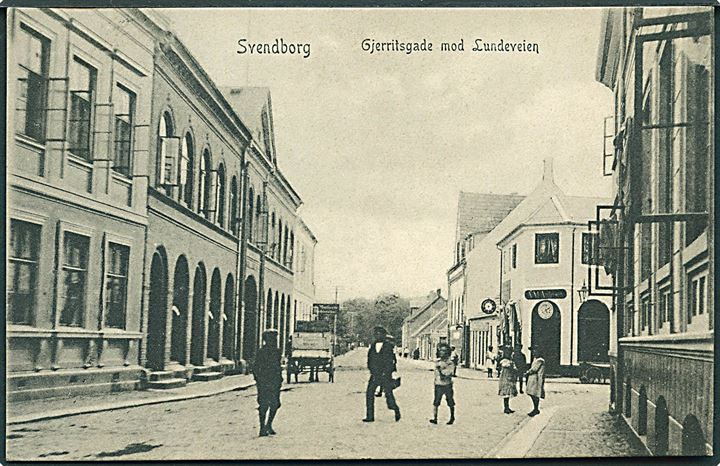 Gjerritsgade mod Lundevejen, Svendborg. Peter Alstrups no. 3386. 
