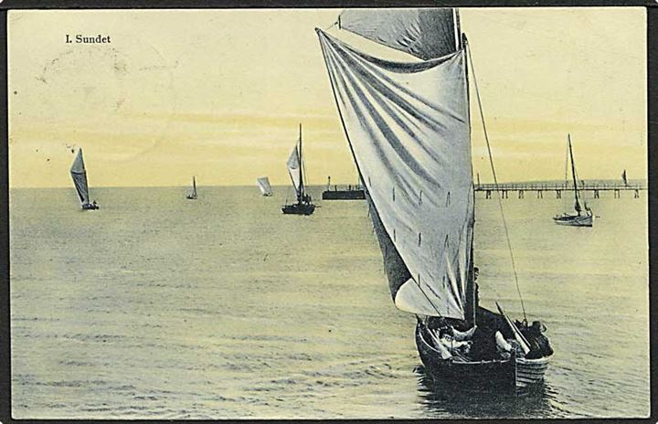 Fiskerbaade paa Øresund. A. Vincent no. 223a/2.