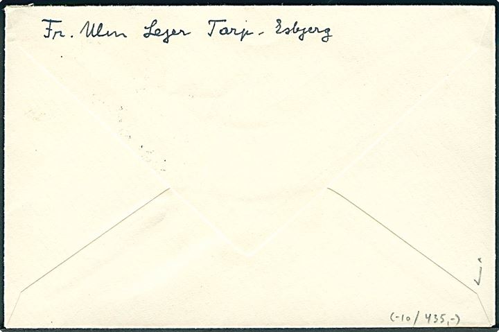 Interneret Brevforsendelse Østrigerlejr 1946 Tarp / Esbjerg mærkat på brev stemplet Guldager d. 7.4.1946 til Esbjerg. 